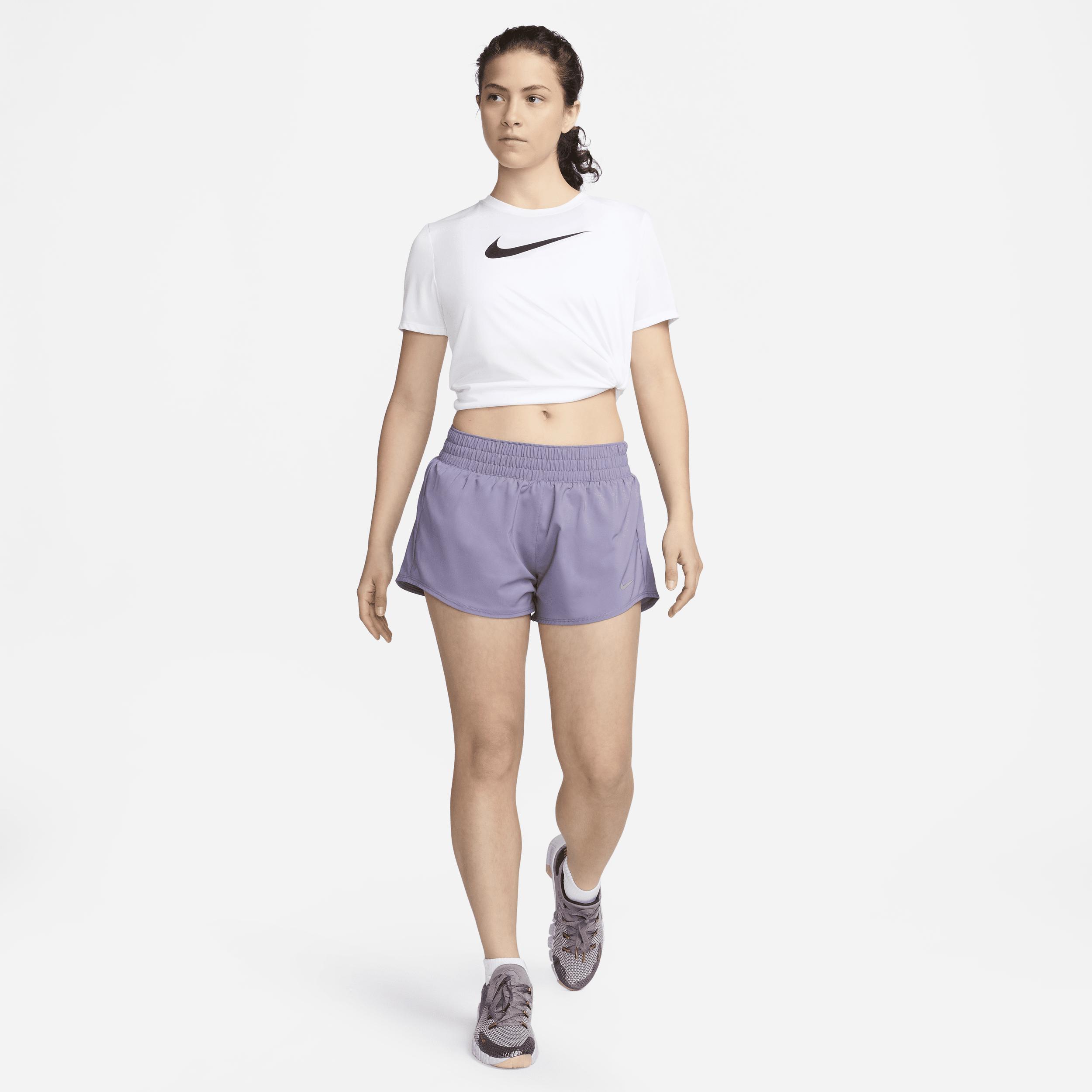 Nike Women's One Dri-FIT Mid-Rise 3" Brief-Lined Shorts Product Image