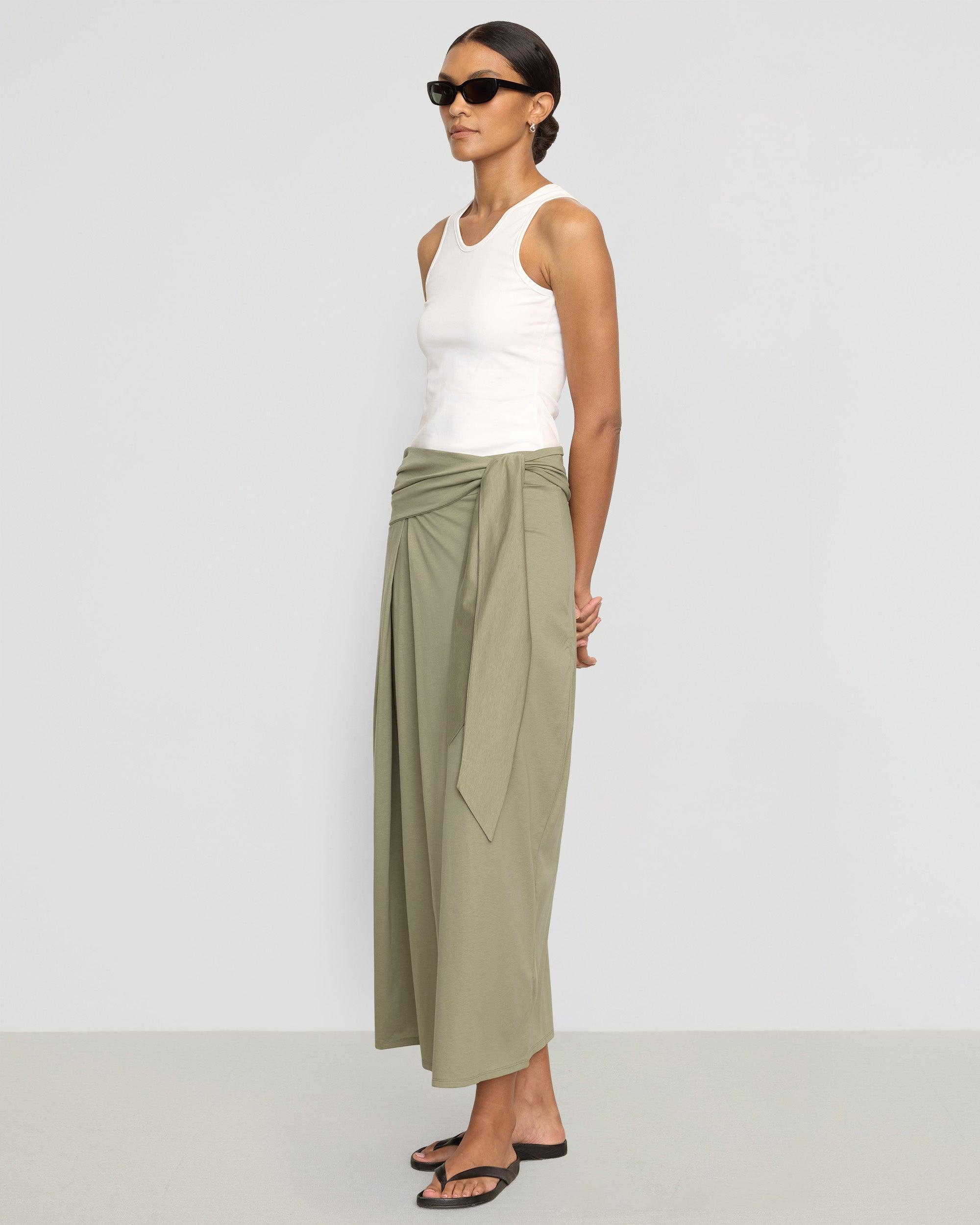 Elke Tie-Waist Maxi Skirt Product Image