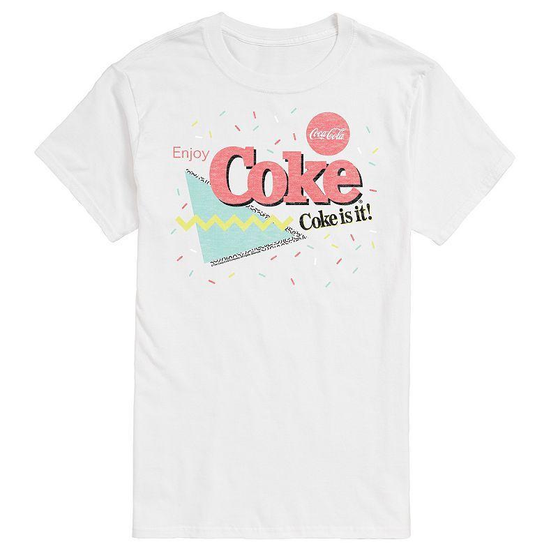 Men's CocaCola 90s Coke Is It Logo Graphic Tee, Size: Medium, White Product Image