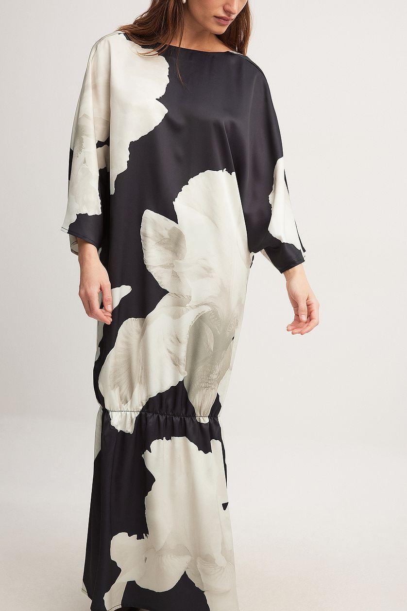 Printed Open Back Maxi Dress Product Image