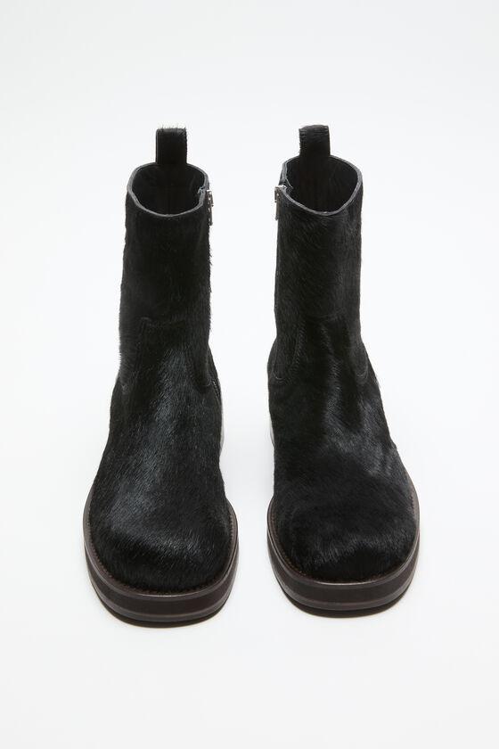 Furry leather boot Product Image