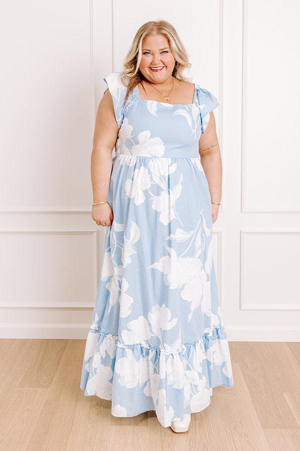 Head In The Clouds Floral Midi Dress Curves Product Image