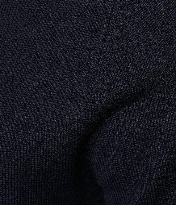 Murano Solid Performance Textured Long Sleeve Turtleneck Sweater Product Image