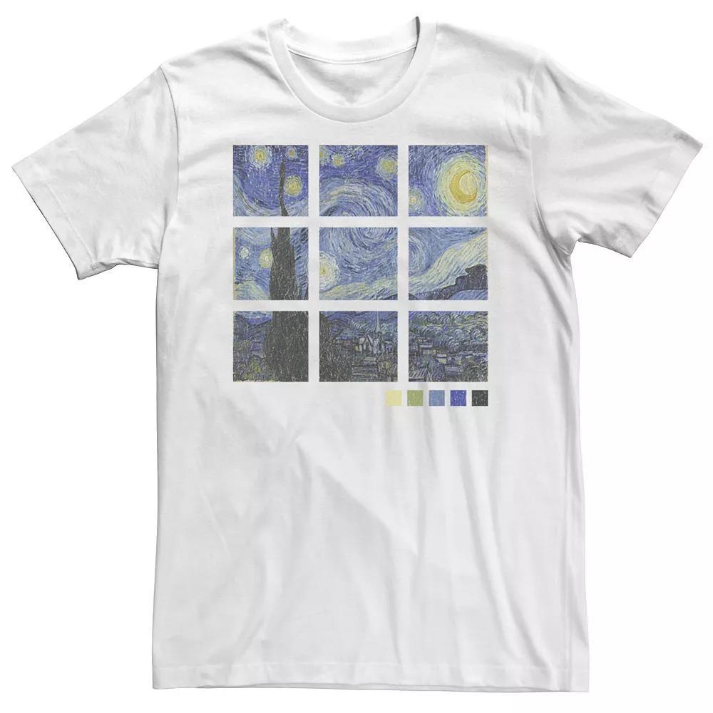 Big & Tall Trendy Vincent van Gogh "The Starry Night" Squares Tee, Men's,  Product Image