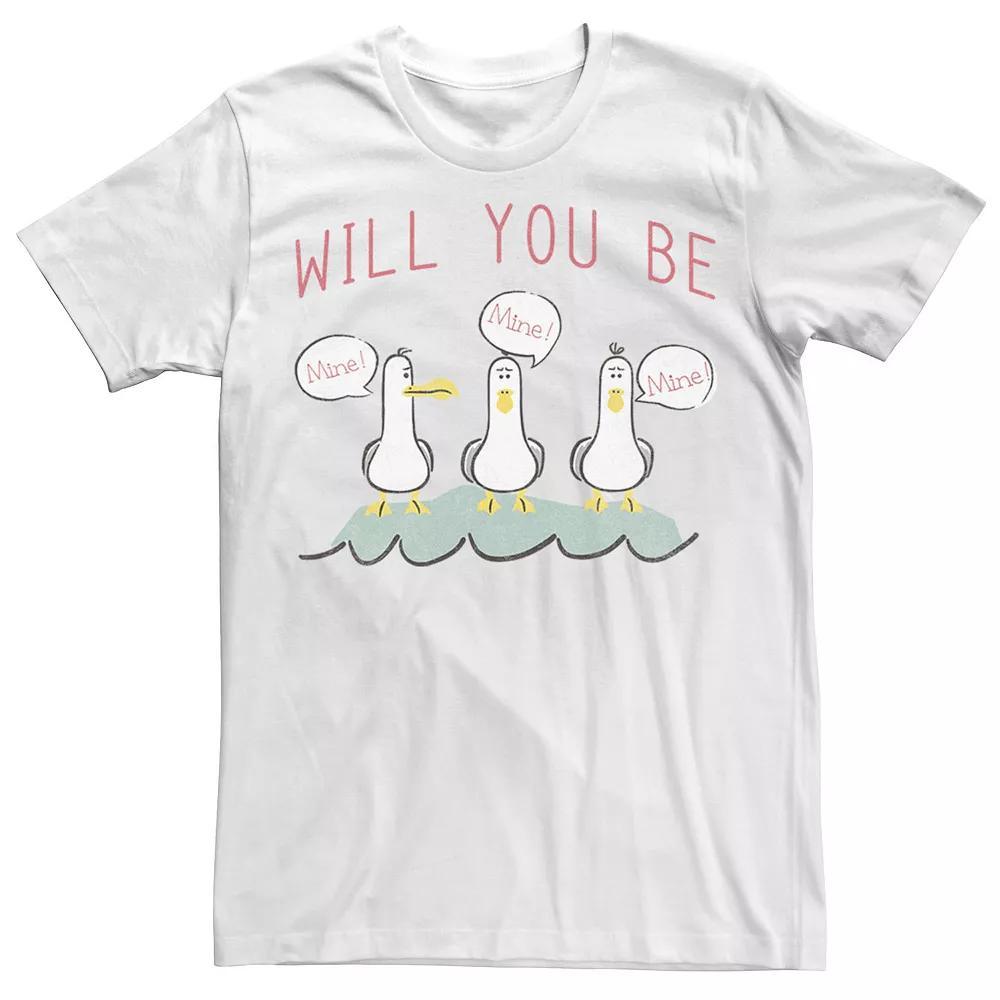 Big & Tall Disney / Pixar Finding Nemo Valentine's Day Seagulls Be Mine Tee, Men's, Size: XLT, White Product Image