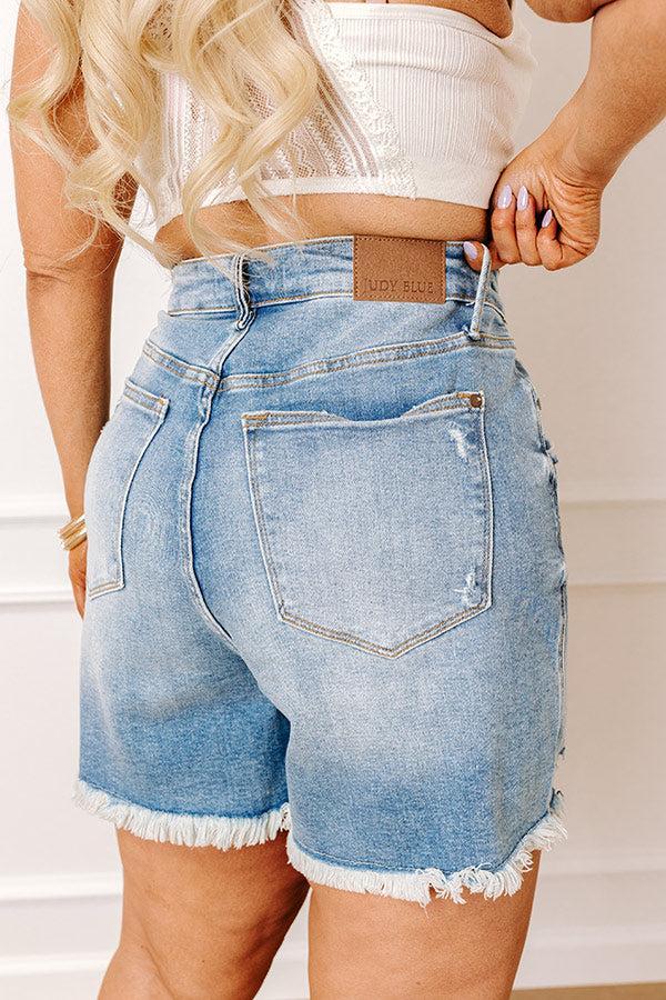 Judy Blue Maribel High Waist Distressed Shorts Curves Product Image
