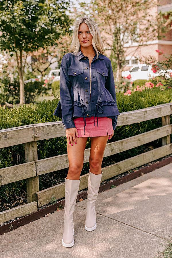 NYC Stroll Peplum Jacket Product Image