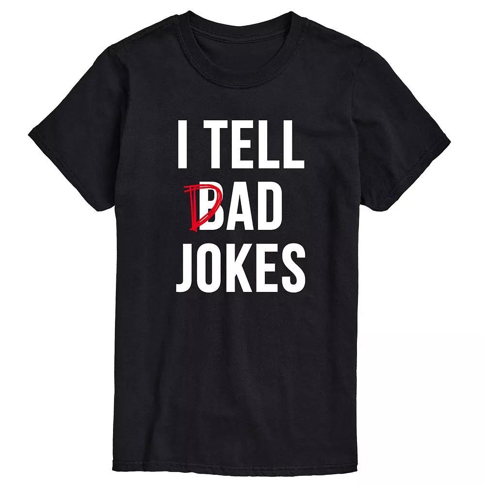 Big & Tall I Tell Bad Dad" Jokes Graphic Tee, Men's,  Product Image