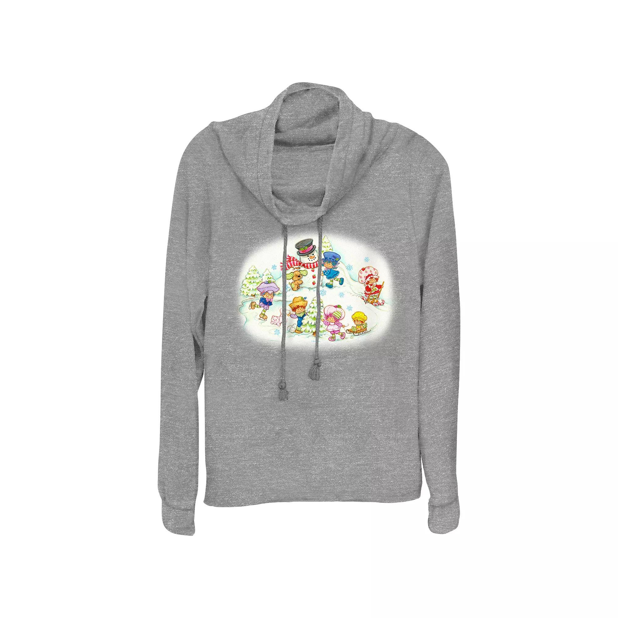 Women's Strawberry Shortcake Winter Fun Cowlneck Graphic Lightweight Long Sleeve,  Product Image