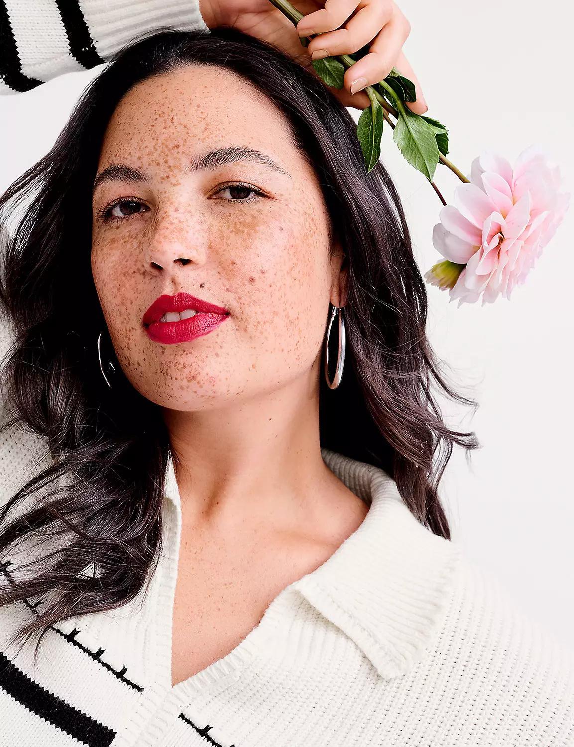 Striped Collared Sweater Pullover Product Image