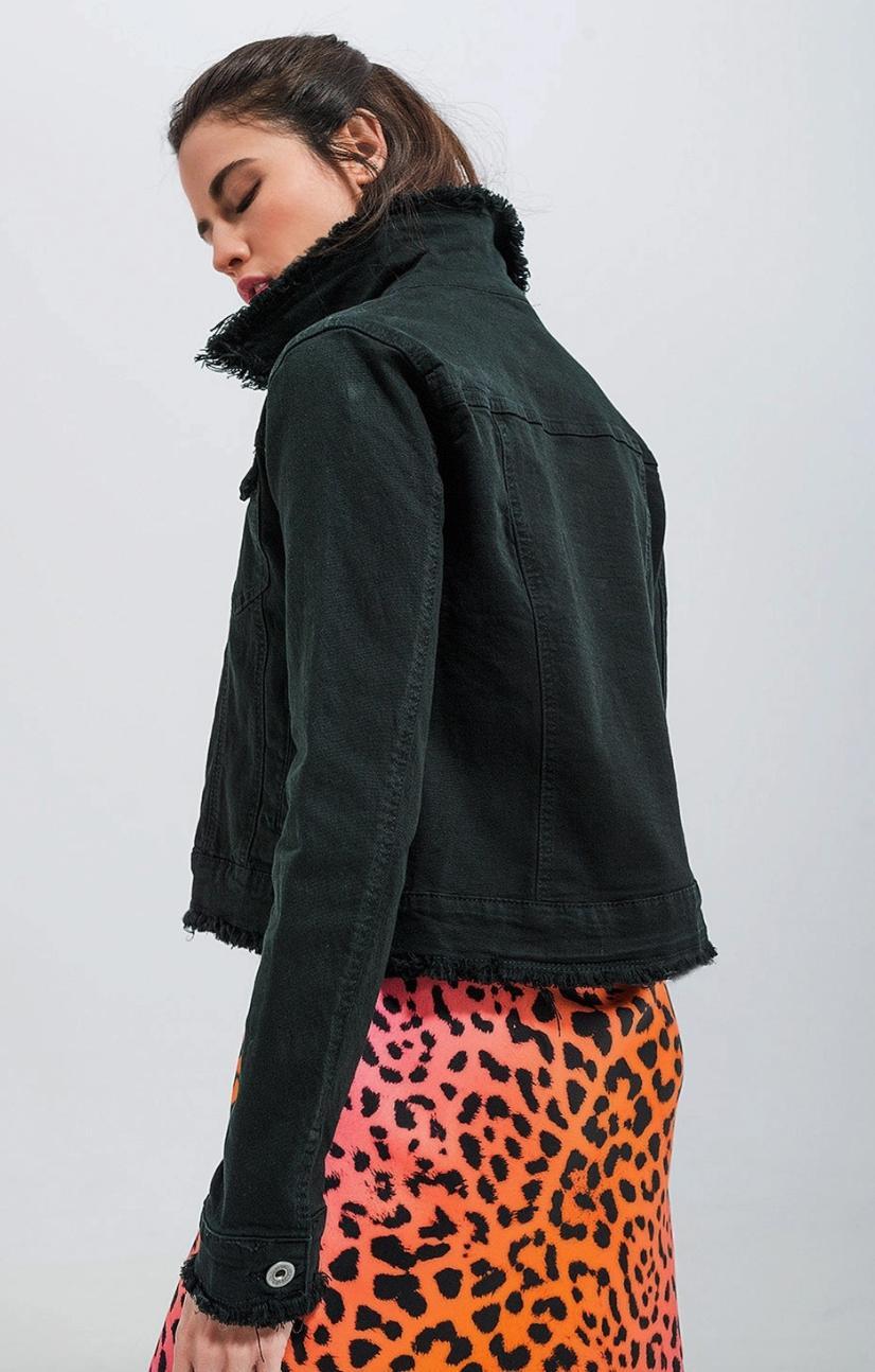 Raw Edge Denim Jacket Product Image