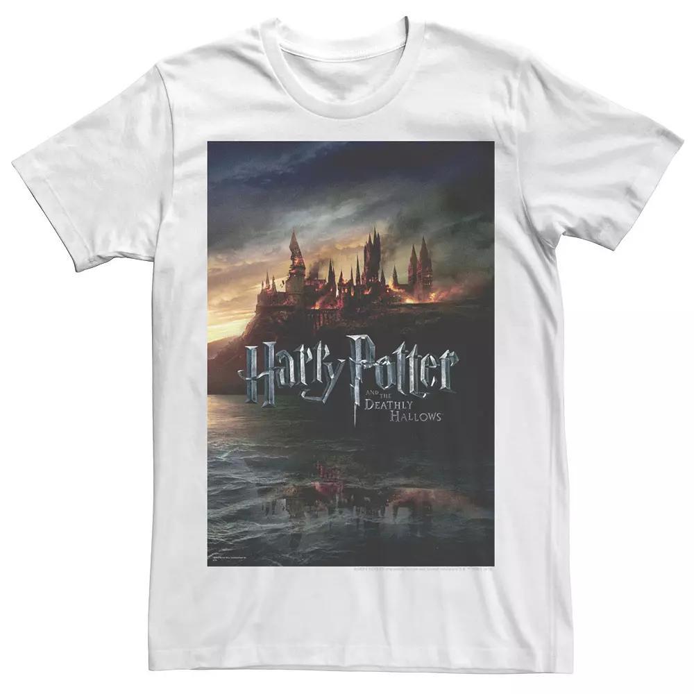Big & Tall Harry Potter And The Deathly Hallows Hogwarts Poster Tee, Men's,  Product Image