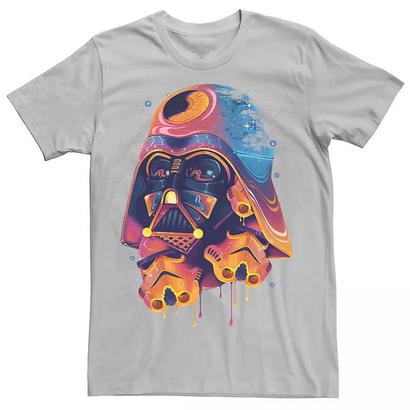 Men's Star Wars Colorful Melted Vader Collage Tee, Size: XXL, Silver Product Image