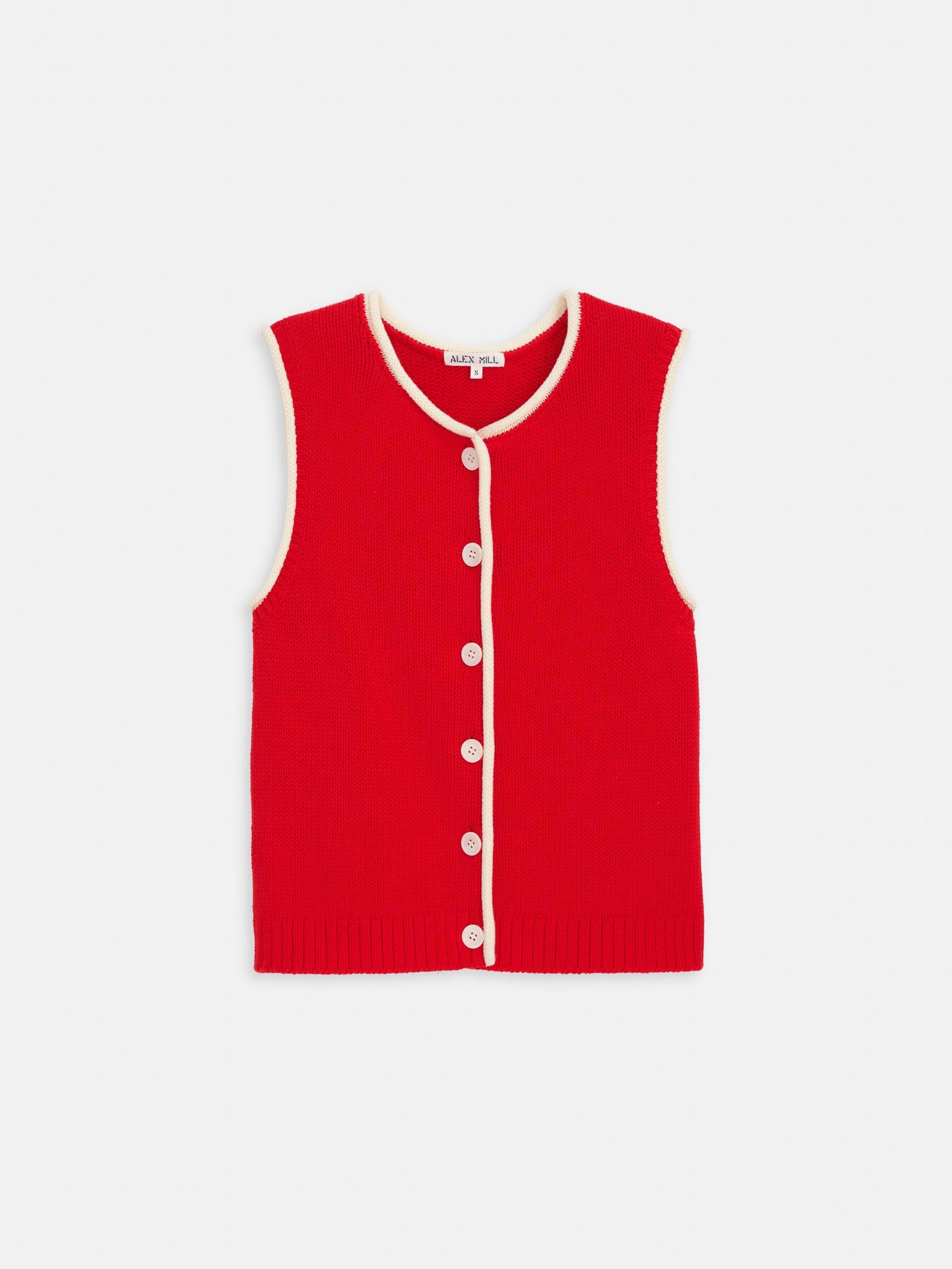 Bridget Tipped Vest in Cotton Product Image