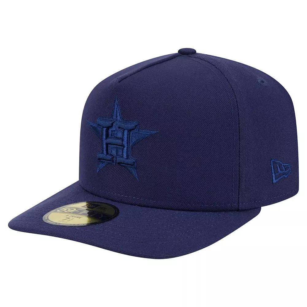 Men's New Era Navy Houston Astros Color Pack A-Frame 59FIFTY Fitted Hat,  Product Image