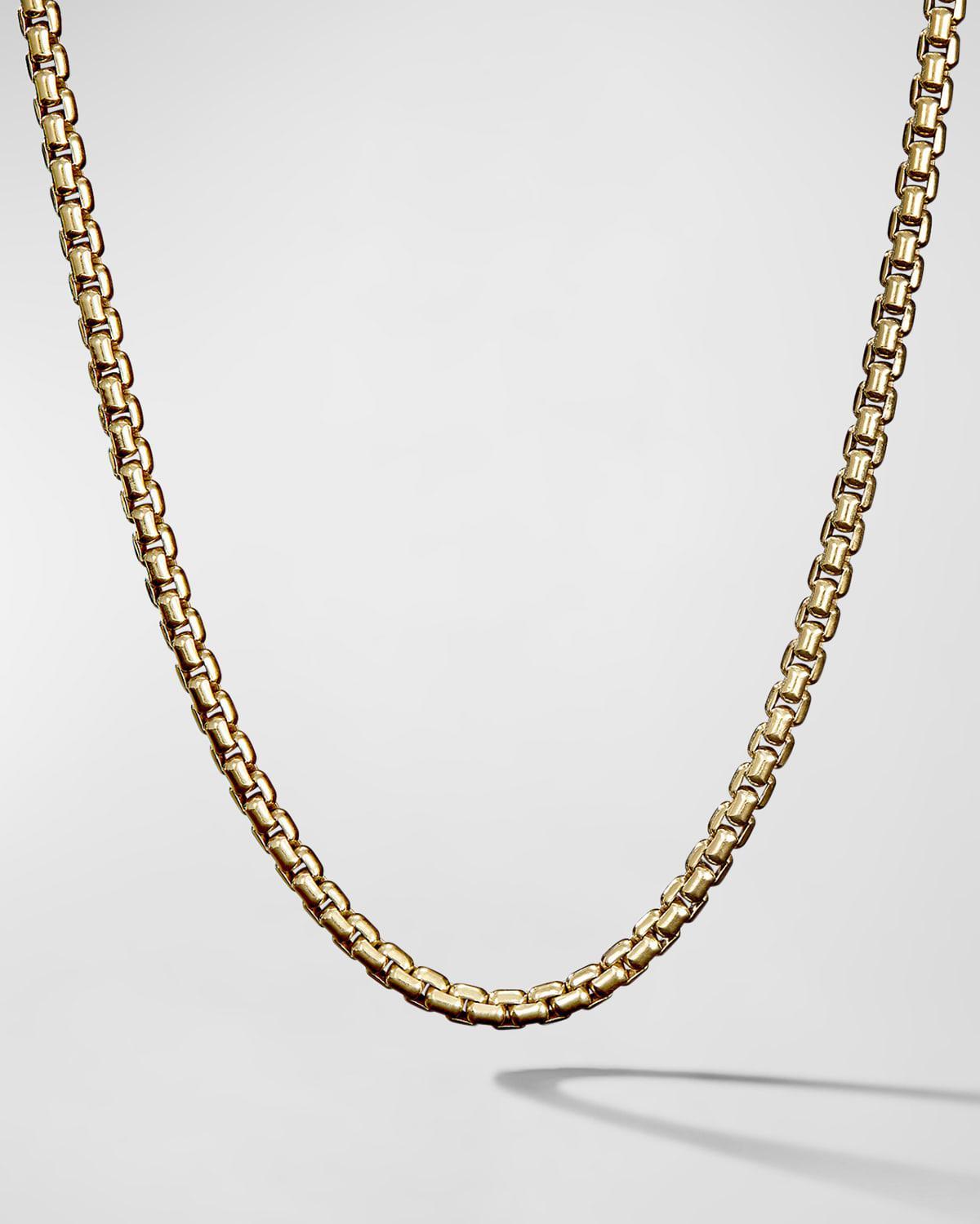 Mens Box Chain Necklace in 18K Gold, 3.6mm Product Image