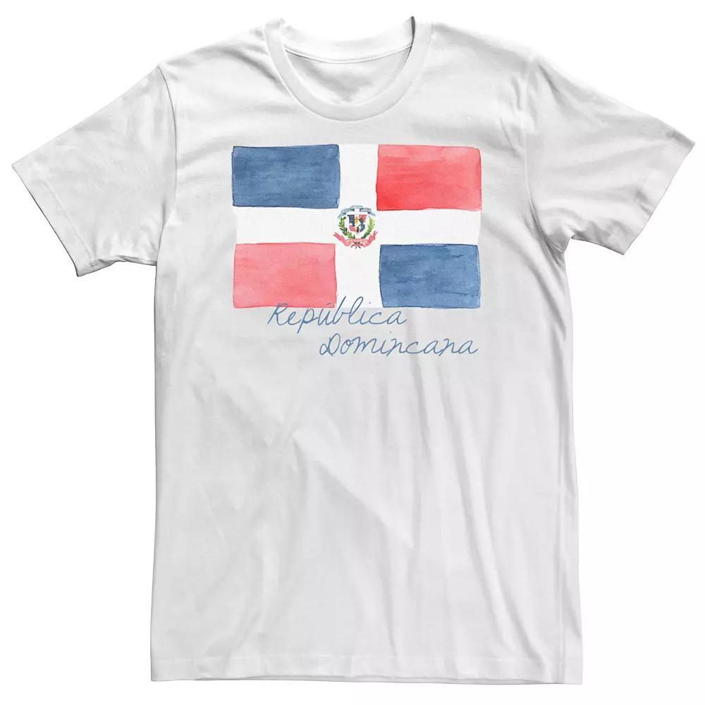 Big & Tall HHM DR Flag Watercolor Tee, Men's, Size: Large Tall, White Product Image