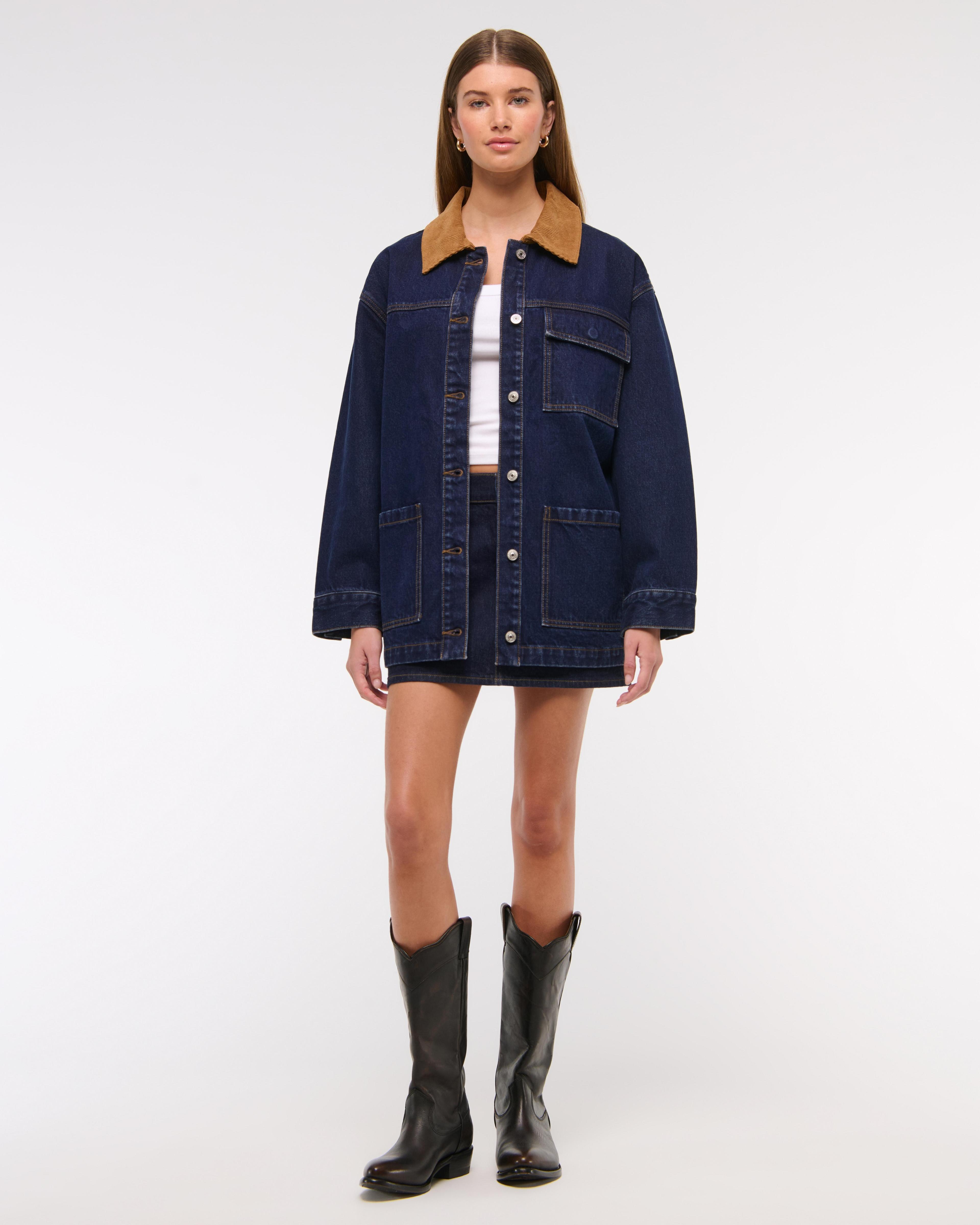 Denim Utility Shirt Jacket Product Image