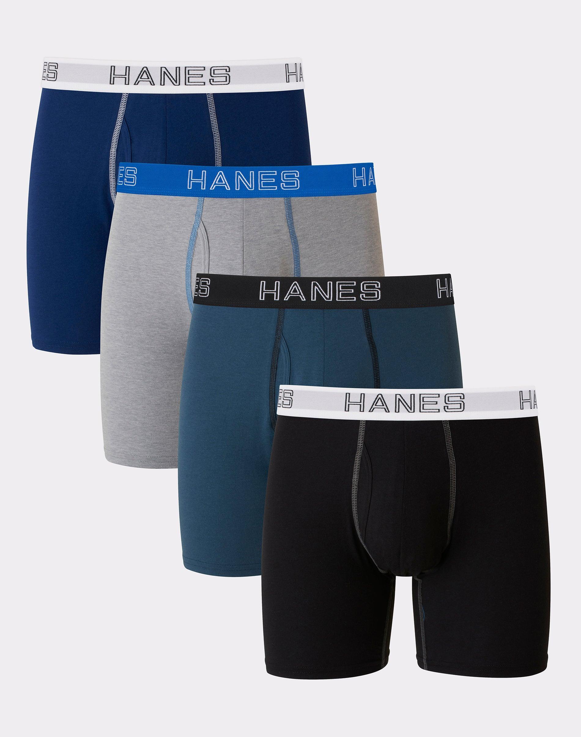 Hanes Ultimate Stretch Cotton Big Mens Boxer Brief Underwear, Assorted, 4-Pack ( & Tall Sizes) 2XB Product Image