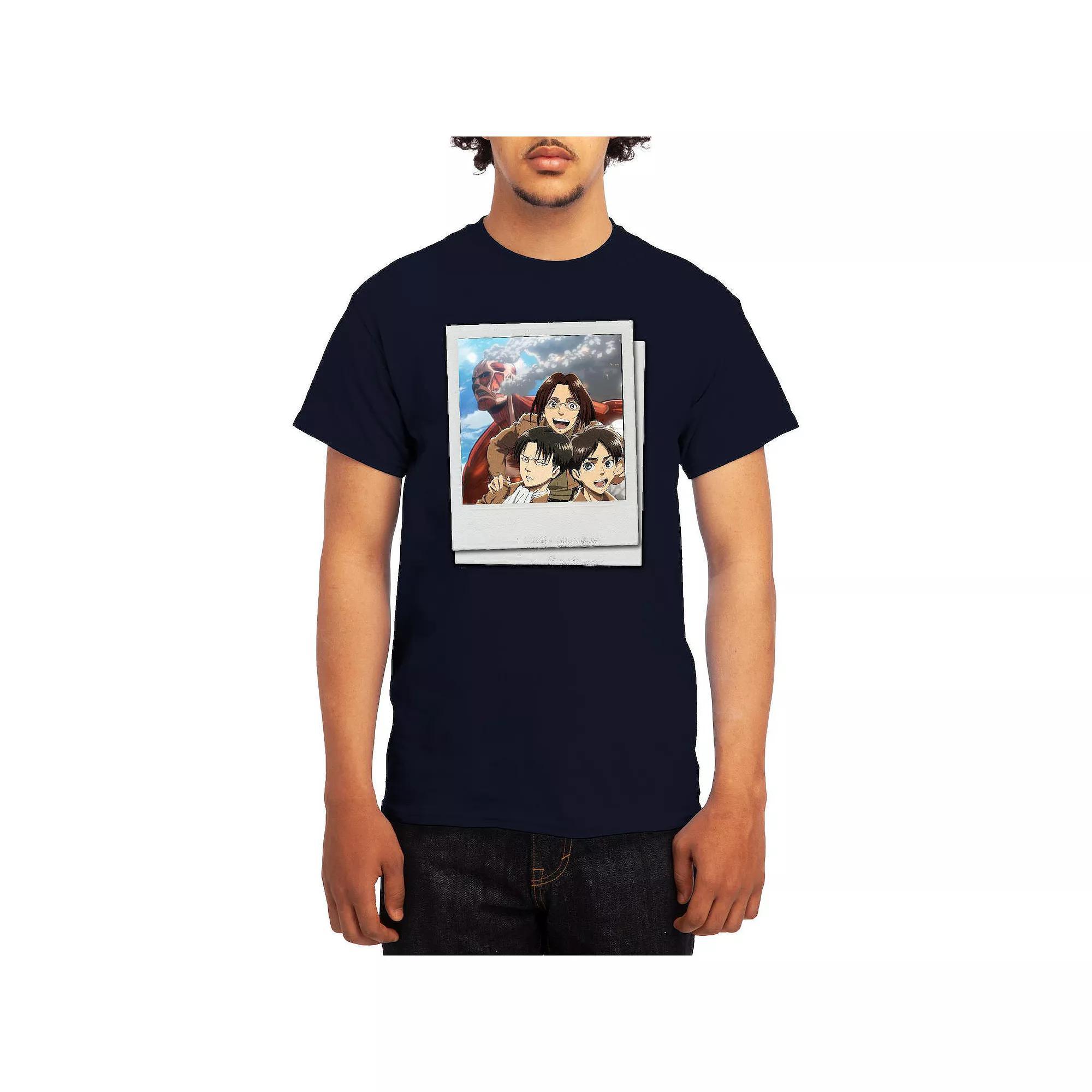 Men's Attack on Titan Group Instant Photo Tee, Boy's, Size: Small, Blue Product Image