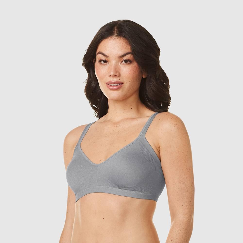 Simply Perfect by Warners Womens Underarm Smoothing Seamless Wireless Bra - Heather Product Image