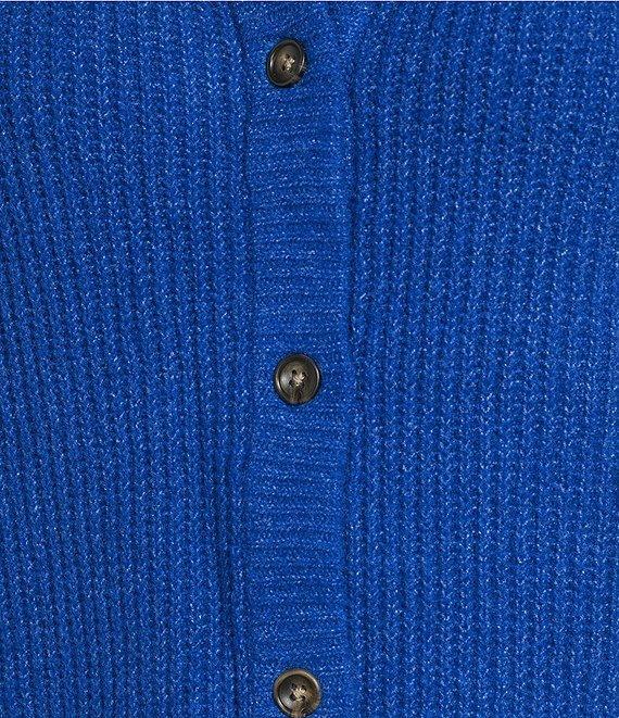 Copper Key Cropped Short Sleeve Cardigan Sweater Product Image