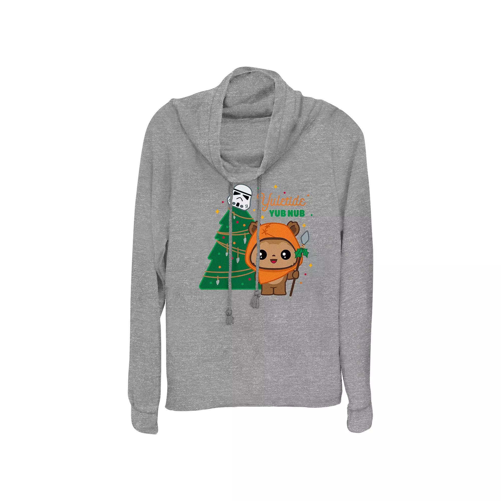 Women's Star Wars Yuletide Yub Nub Cowlneck Graphic Lightweight Long Sleeve,  Product Image
