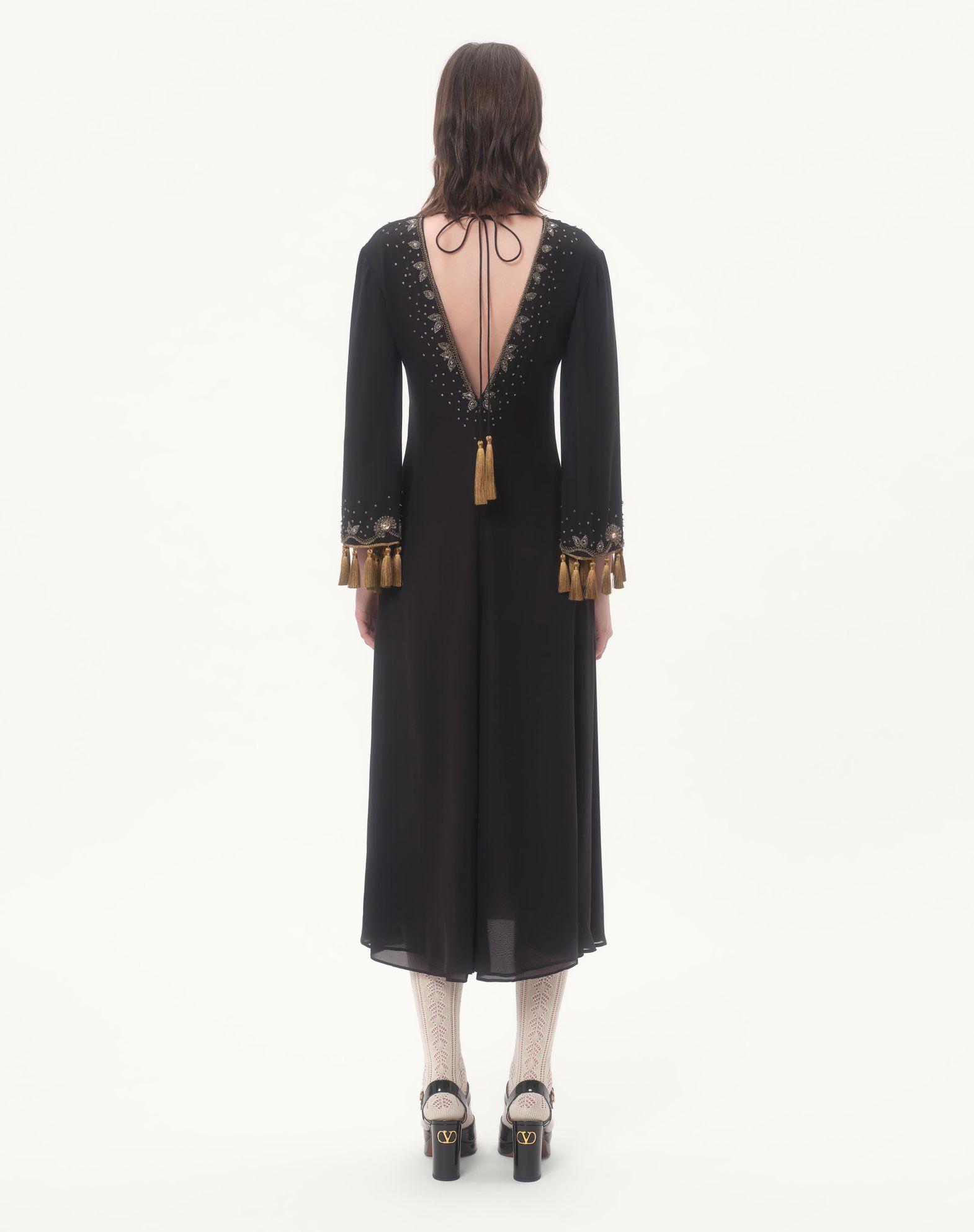 Embroidered Light Georgette Midi Dress Product Image