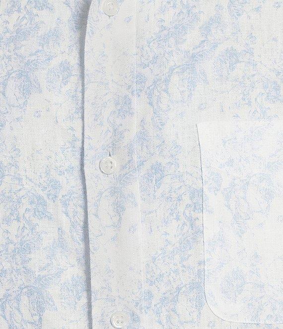 Cremieux Blue Label French Linen Floral Print Short Sleeve Woven Shirt Product Image