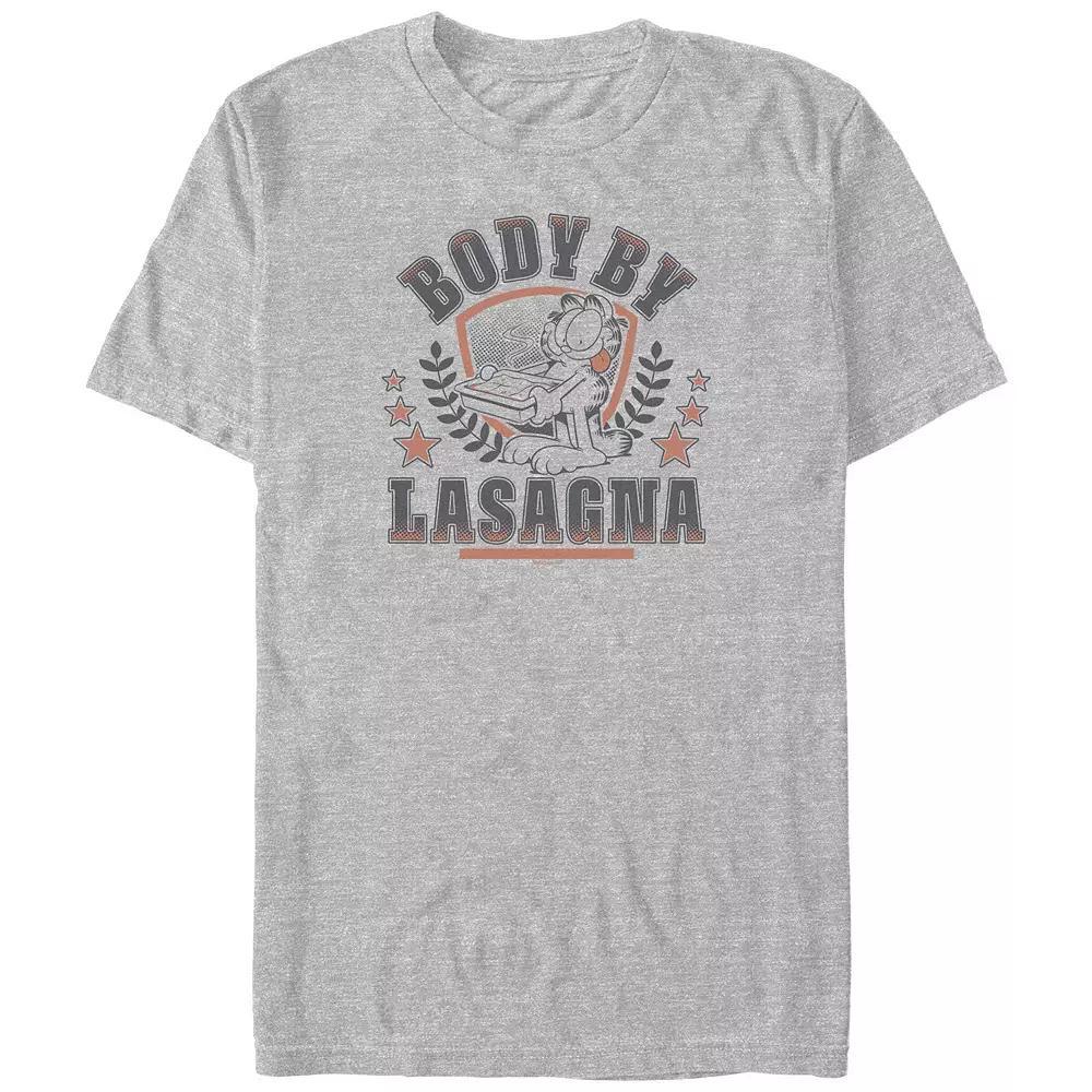 Big & Tall Garfield Body By Lasagna Graphic Tee, Men's, Size: 4XL Tall, Athletic Grey Product Image