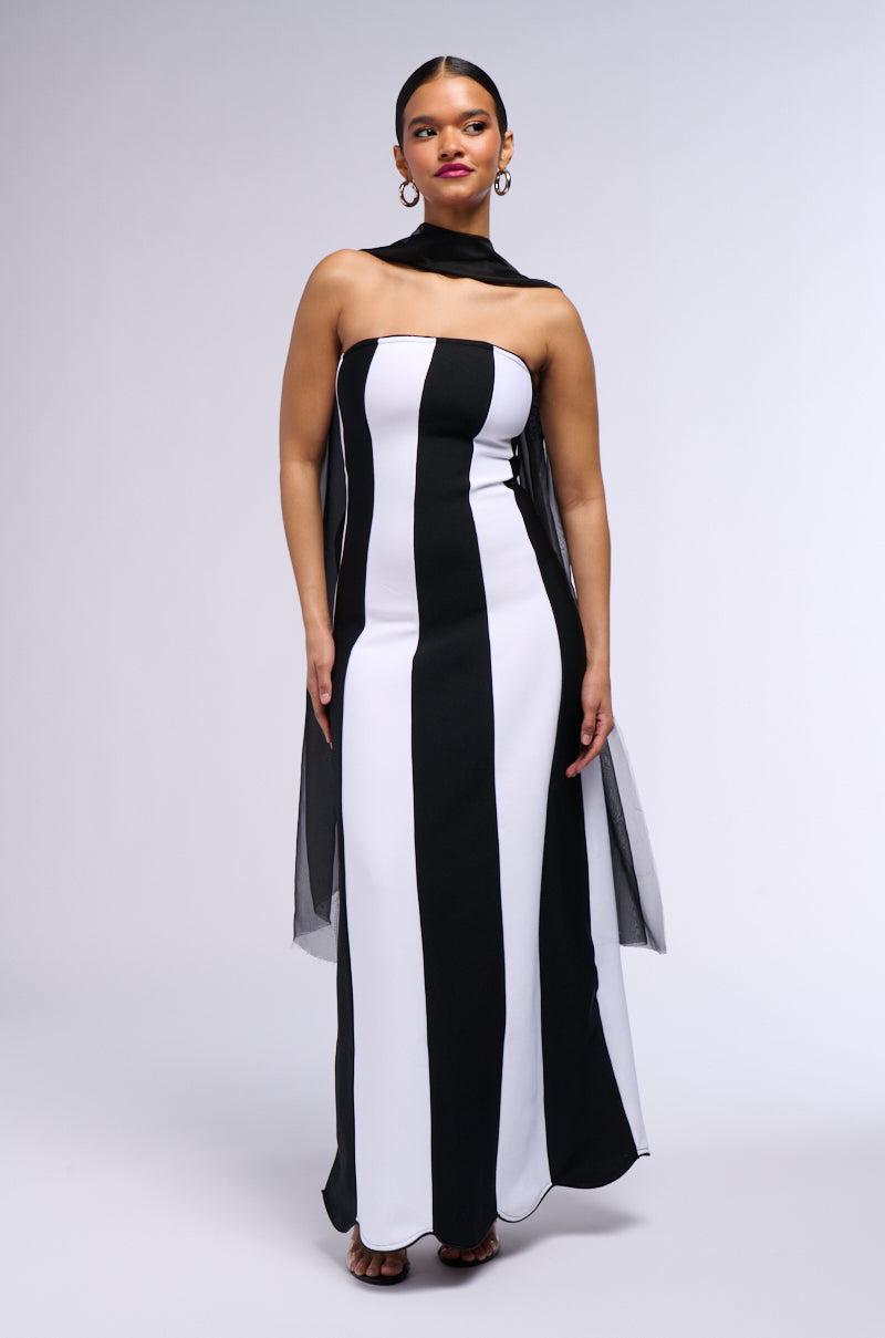 RING LEADER STRIPED MAXI DRESS Product Image