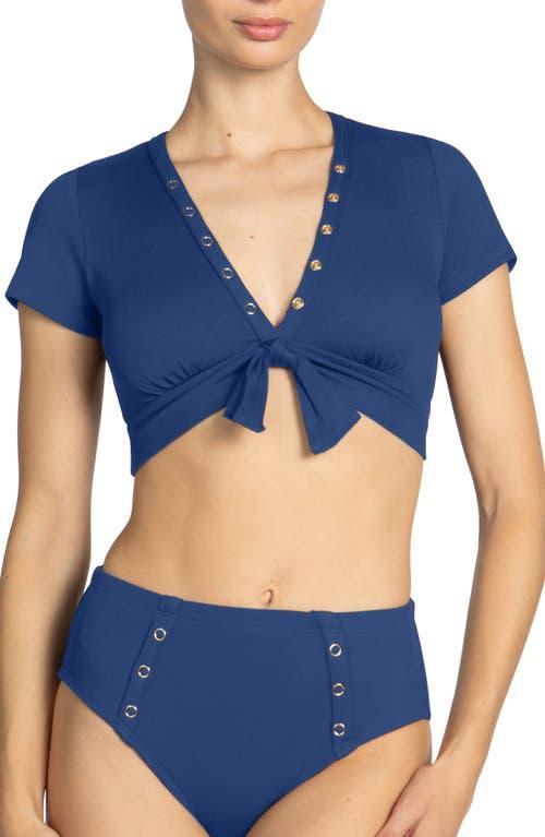 Womens Amy Short-Sleeve Bikini Top Product Image