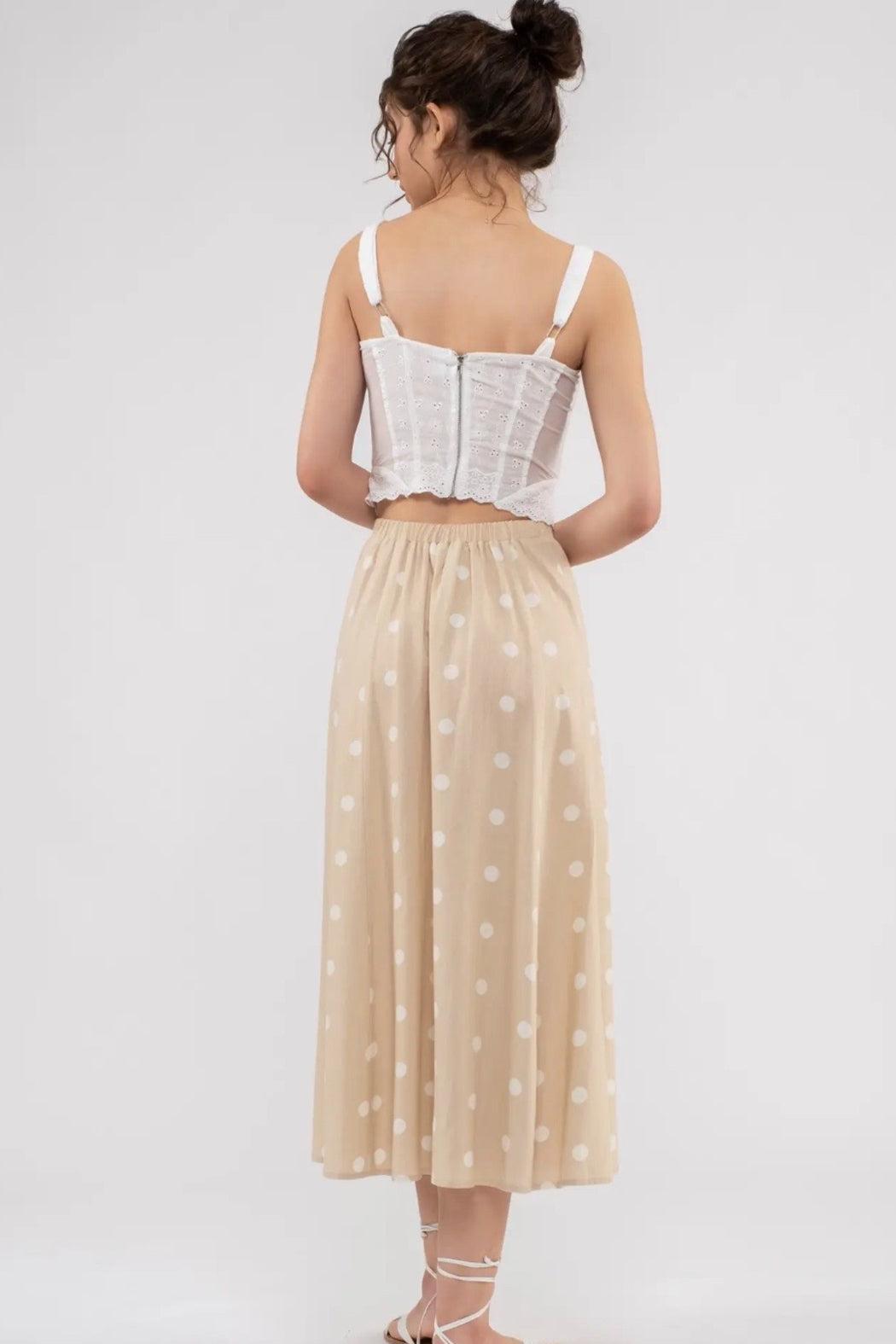 Polka Dot Midi Skirt Product Image