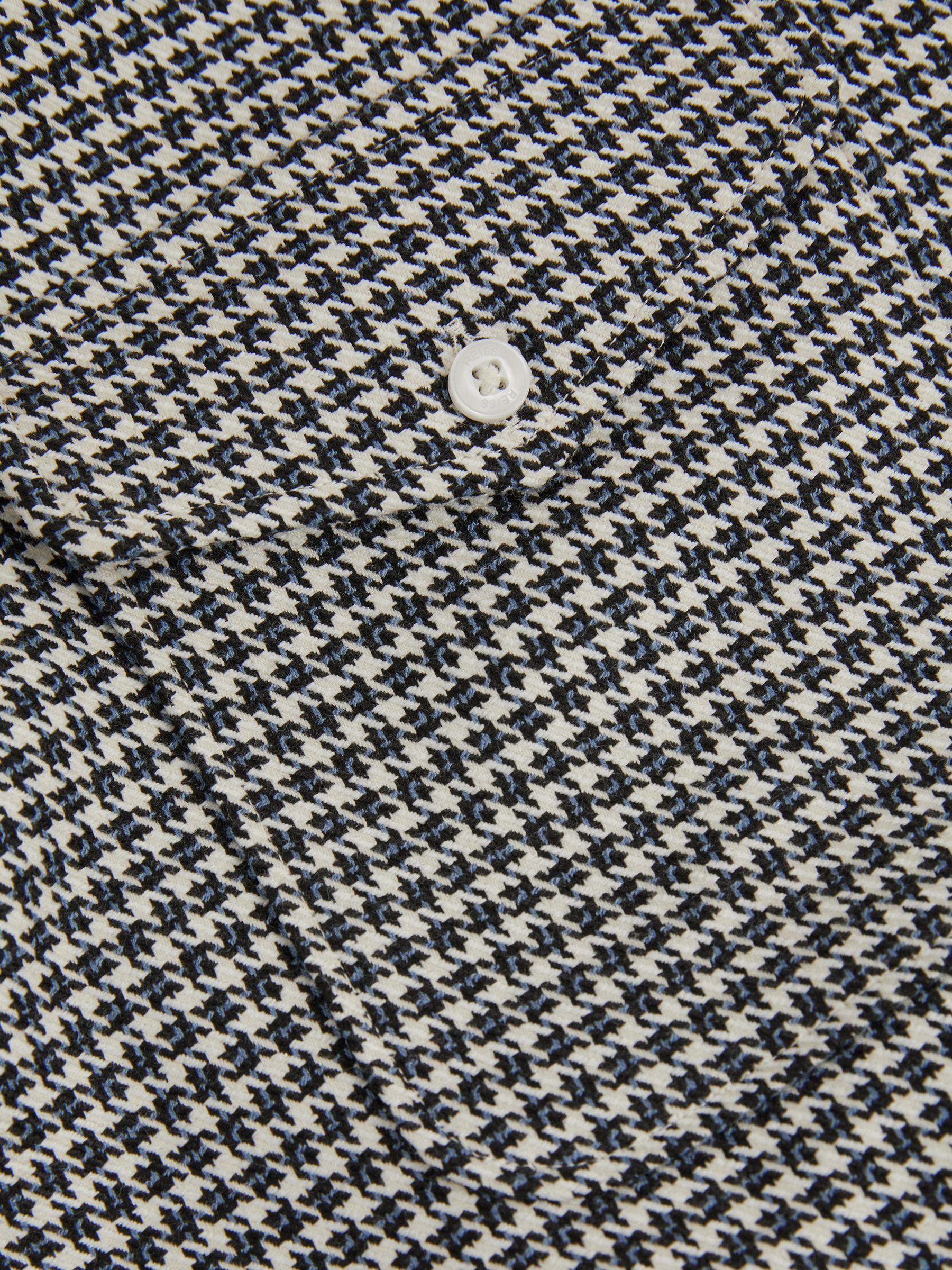 Houndstooth Overshirt in Black Product Image