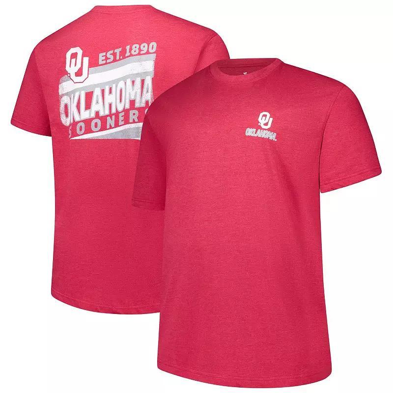 Men's Fanatics Crimson Oklahoma Sooners Ideal Faded Big & Tall T-Shirt, Size: 5XB, Red Product Image