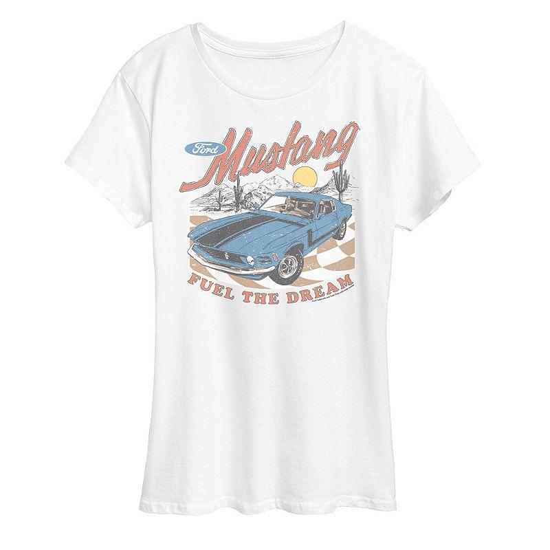 Women's Ford Mustang Fuel The Dream Graphic Tee, Size: Medium, White Product Image