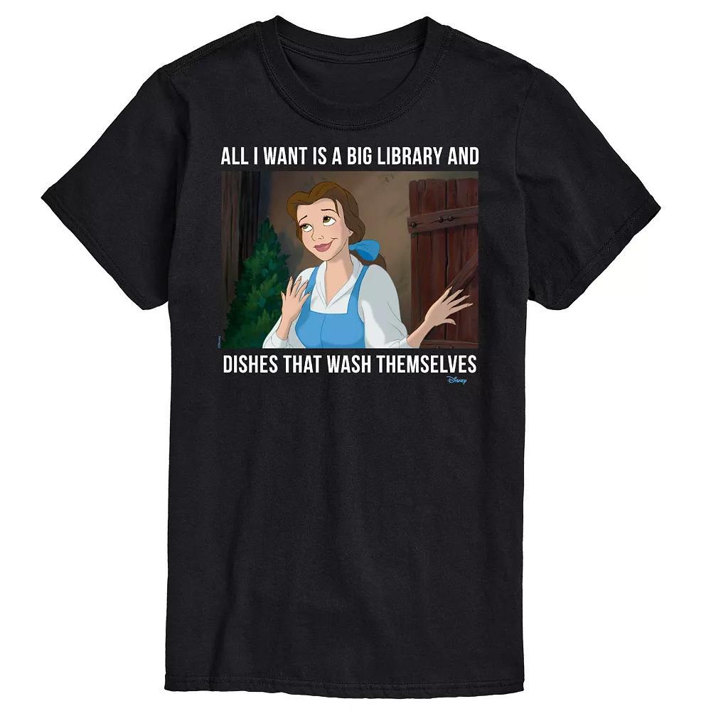 Disney Princess Big & Tall Belle Library Graphic Tee, Men's,  Product Image