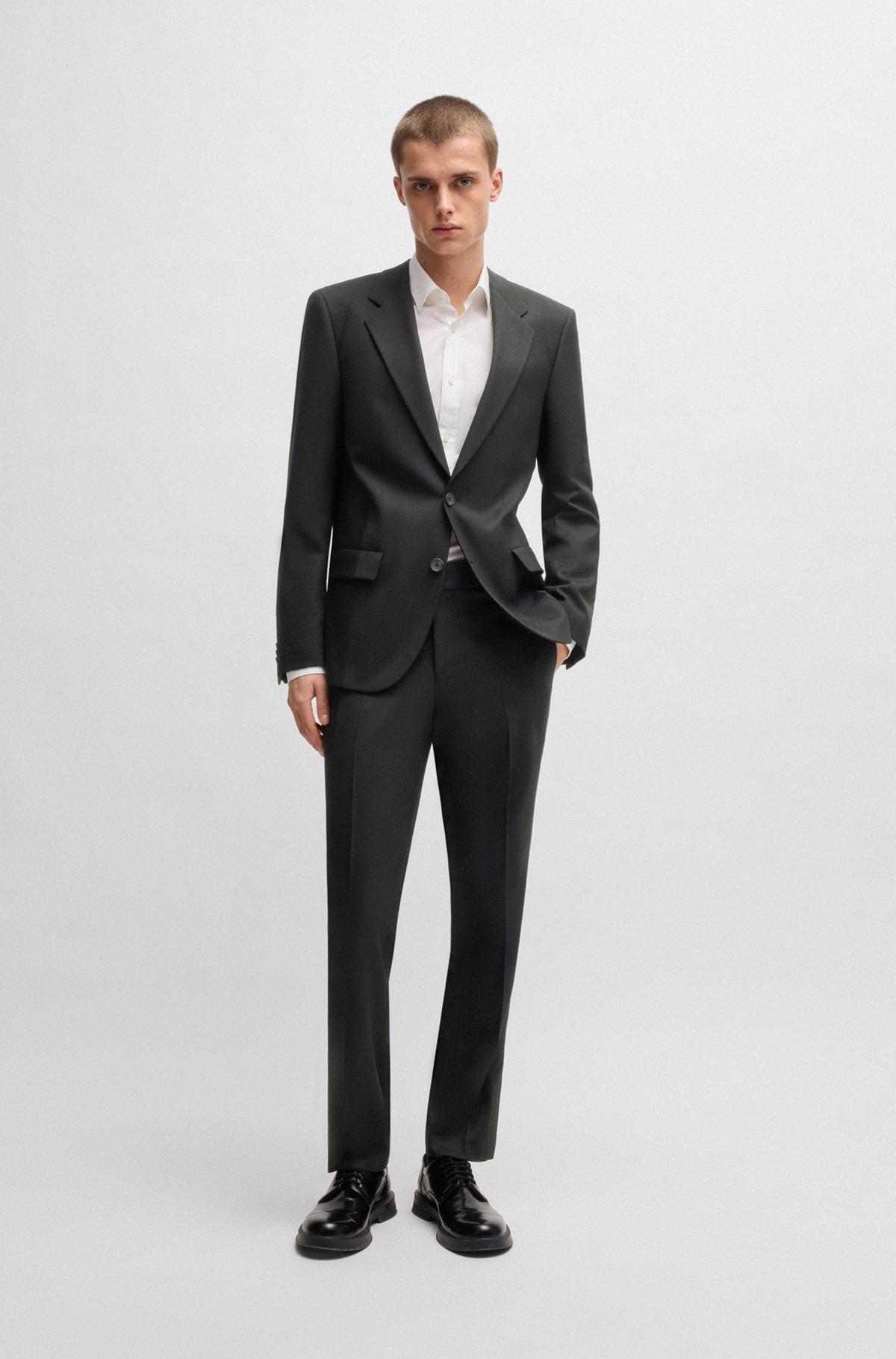 Slim-fit suit trousers in wool twill Product Image