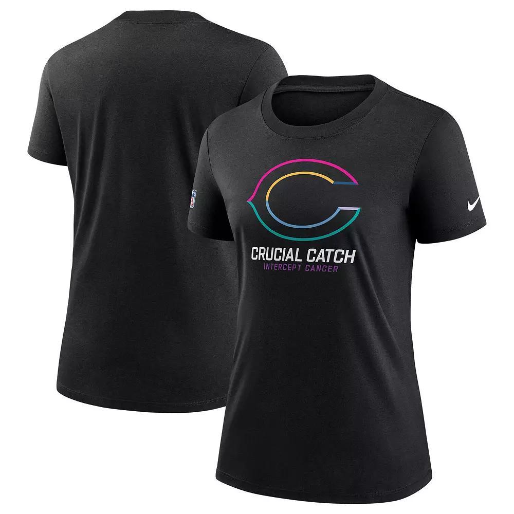 Women's Nike  Black Chicago Bears 2024 NFL Crucial Catch Tri-Blend T-Shirt, Size: Medium Product Image