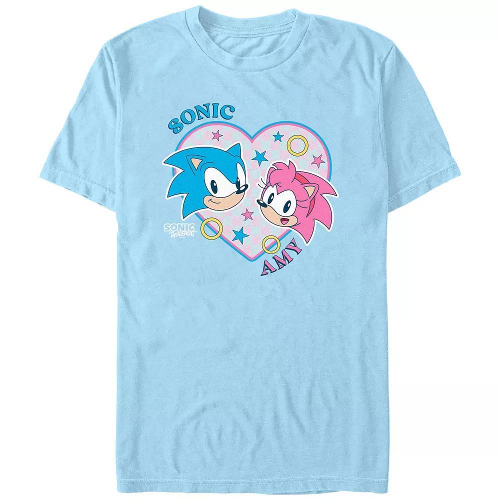 Men's Sonic The Hedgehog Sonic And Amy Love Graphic Tee,  Product Image