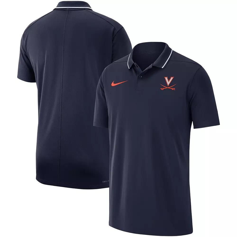 Men's Nike Navy Virginia Cavaliers 2023 Coaches Performance Polo,  Product Image