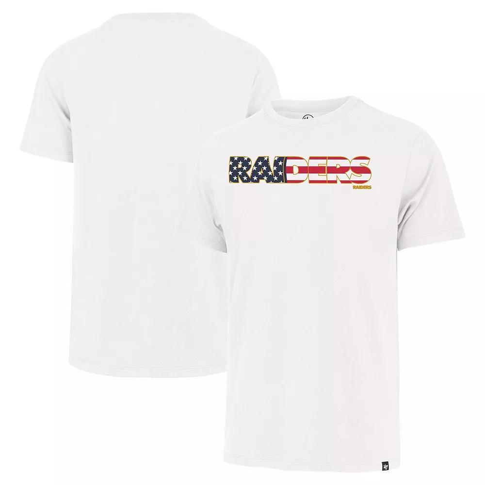 Men's '47 White Las Vegas Raiders Flag Script Franklin T-Shirt,  Product Image