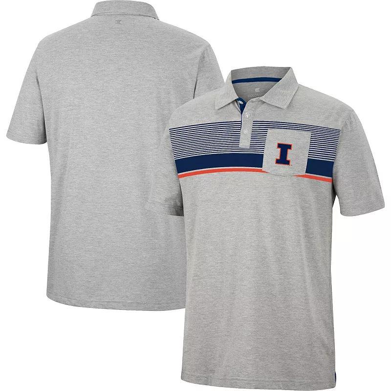 Mens Colosseum Heathered Gray Texas A&M Aggies Golfer Pocket Polo Product Image