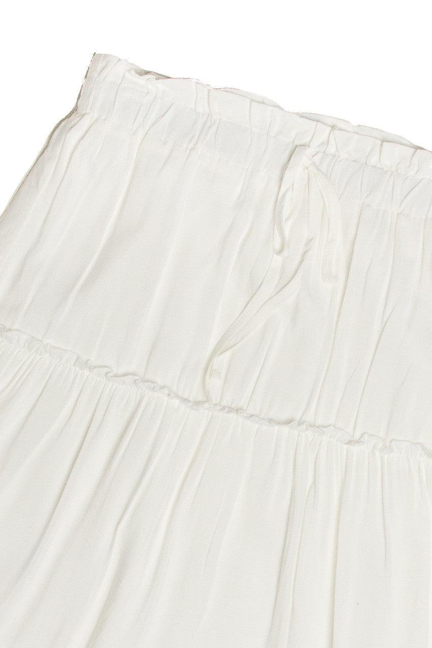 White Layered Maxi Skirt Product Image