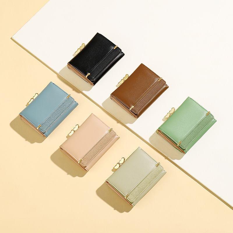 Faux Leather Short Wallet Product Image