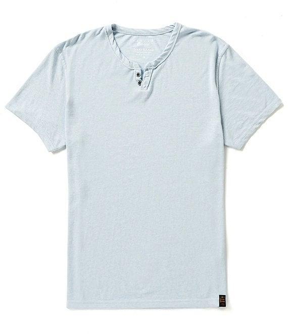 Lucky Brand Short Sleeve Button Notch Neck Venice Burnout T-Shirt Product Image