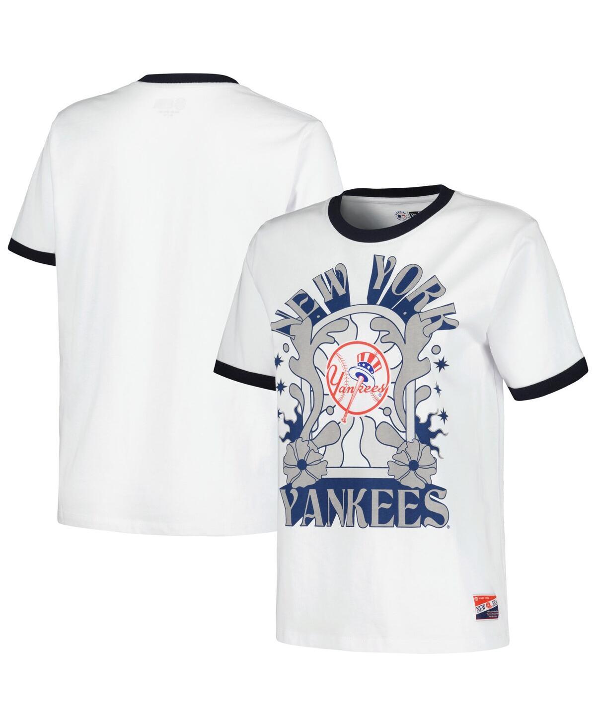 Womens New Era New York Yankees Oversized Ringer T-Shirt Product Image