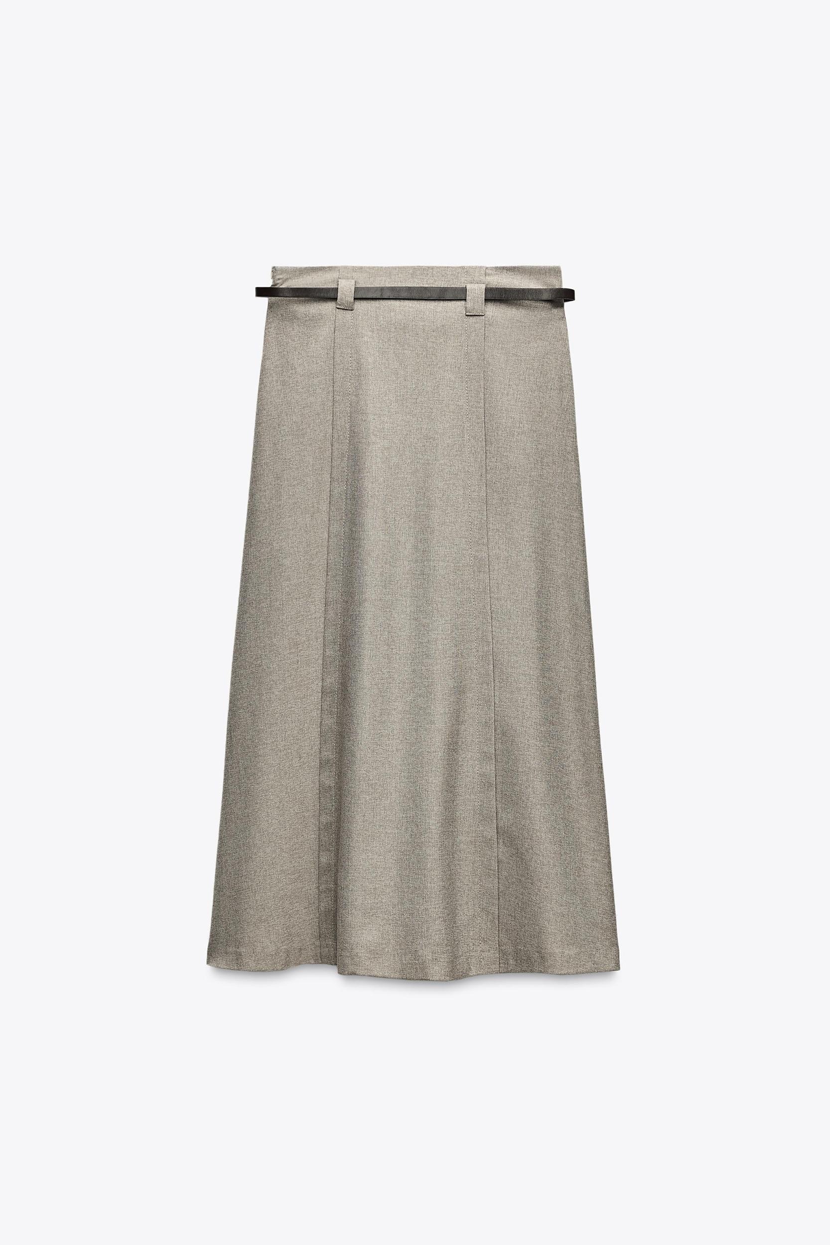 MIDI SKIRT WITH BELT Product Image