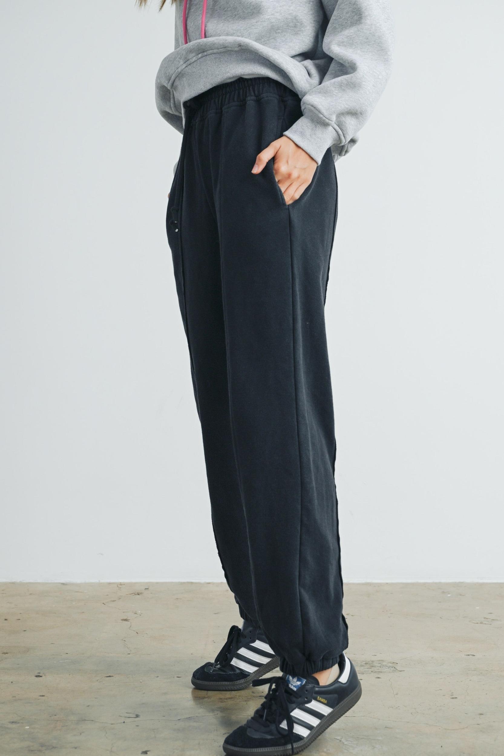 Washed Drawstring Jogger Pants Product Image