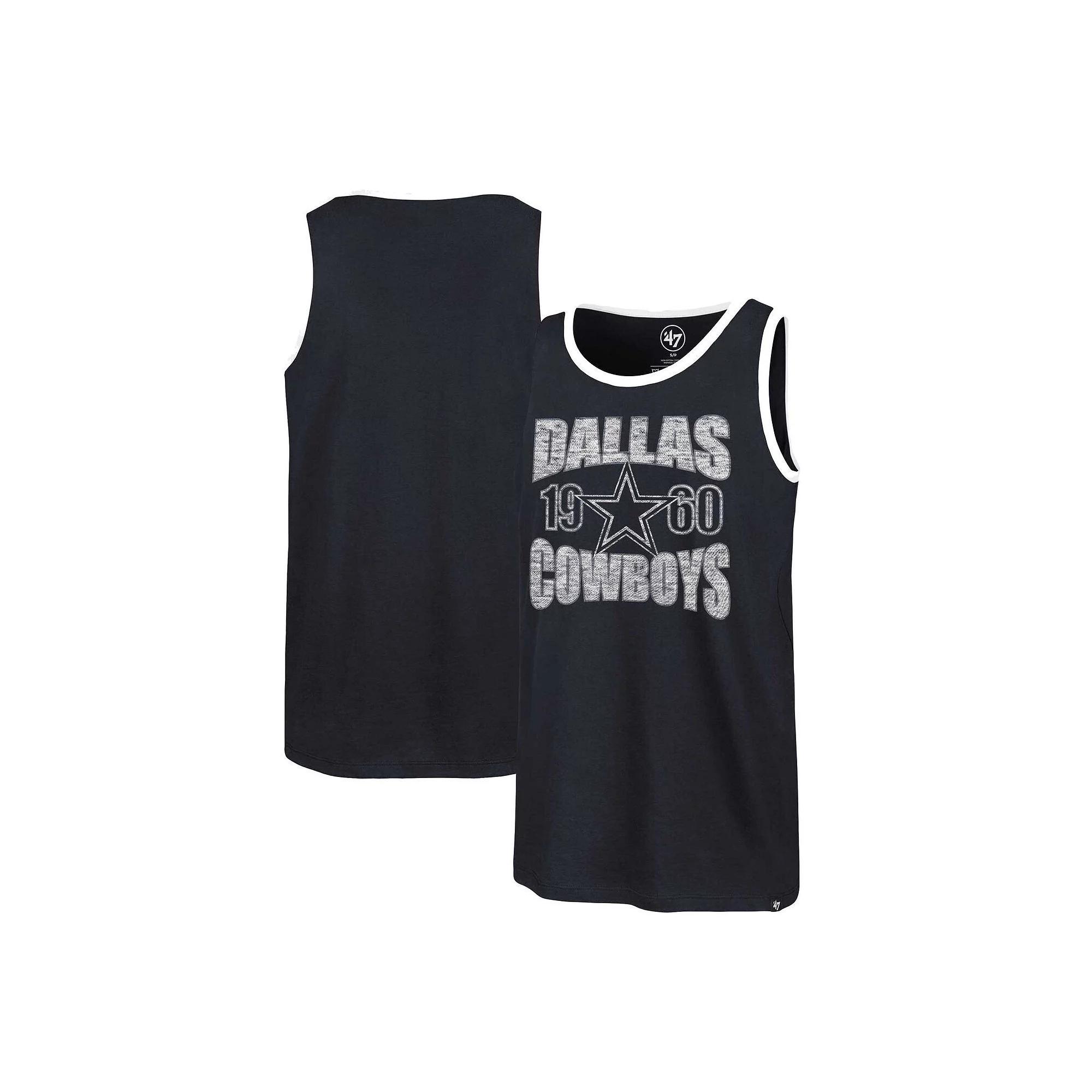 Men's '47 Navy Dallas Cowboys Upload Franklin Tank Top,  Product Image